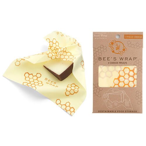 Bee's Wrap Honeycomb Print Set Of 3 Cheese Wraps