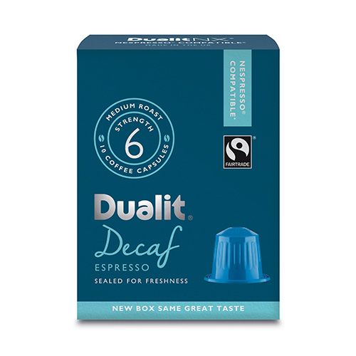 Dualit NX Decaf Box Of 10 Nespresso Compatible Coffee Capsules