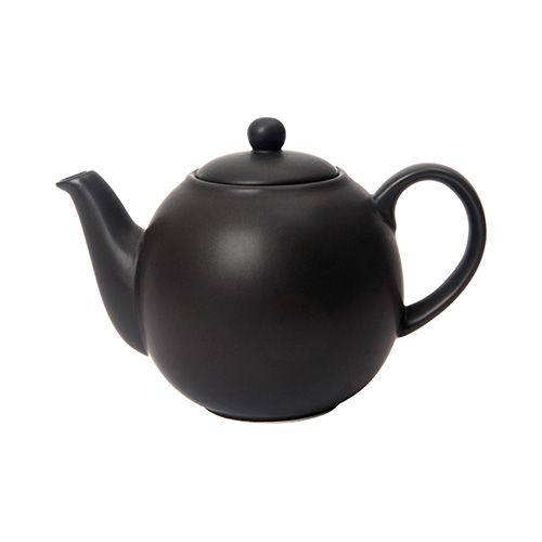 London Pottery 2 Cup Globe Teapot Matt Black