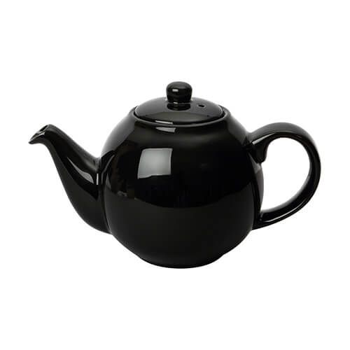 London Pottery 2 Cup Globe Teapot Black