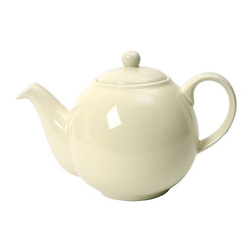London Pottery 6 Cup Globe Teapot Ivory