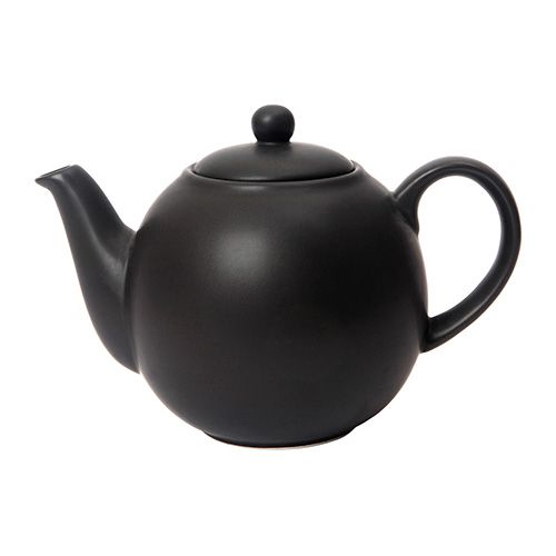 London Pottery 6 Cup Globe Teapot Matt Black