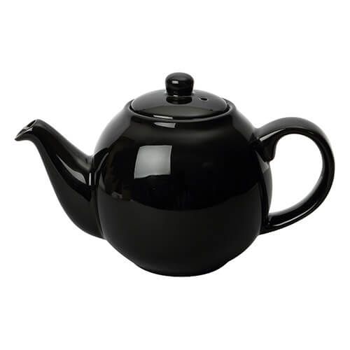 London Pottery 6 Cup Globe Teapot Black