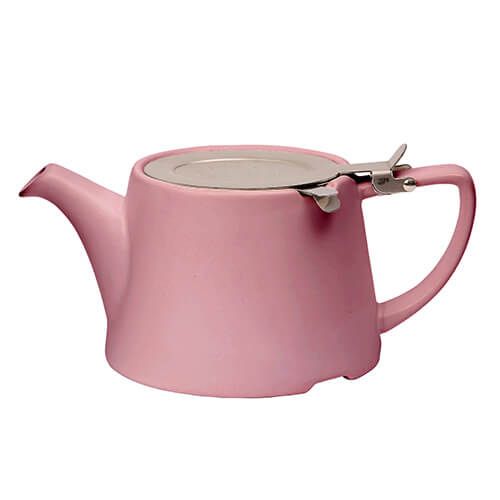 London Pottery Oval Filter 3 Cup Teapot Rhubarb Pink