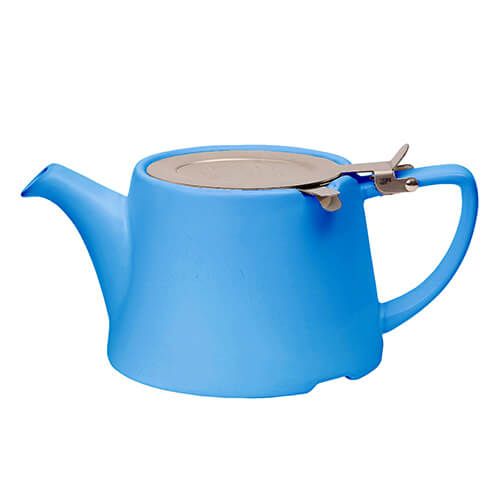 London Pottery Oval Filter 3 Cup Teapot Cornflower Blue