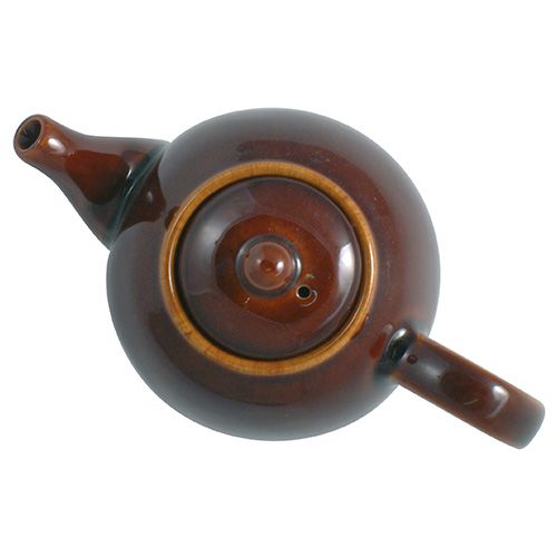 London Pottery 10 Cup Globe Teapot Rockingham Brown