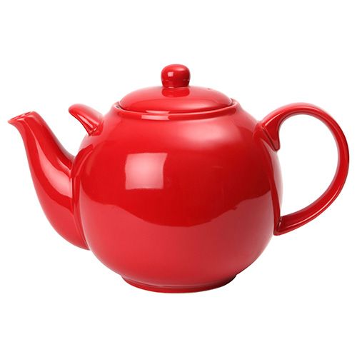 London Pottery 10 Cup Globe Teapot Red