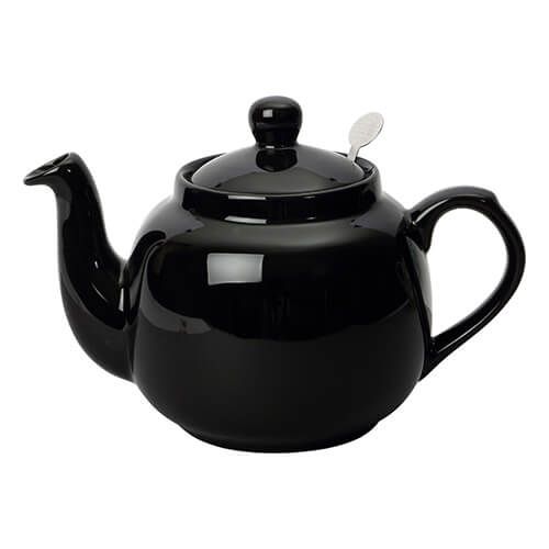 London Pottery 6 Cup Farmhouse Filter Teapot Black