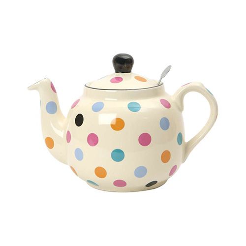 London Pottery 2 Cup Farmhouse Filter Teapot Multicolour Spots