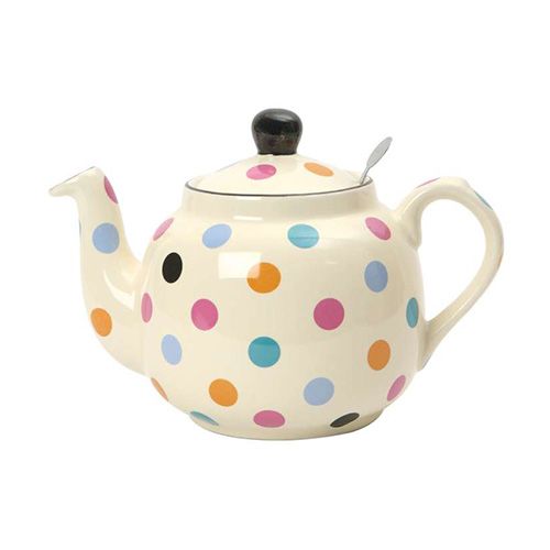 London Pottery 4 Cup Farmhouse Filter Teapot Multicolour Spots