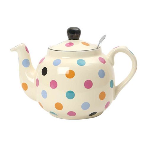 London Pottery 6 Cup Farmhouse Filter Teapot Multicolour Spots