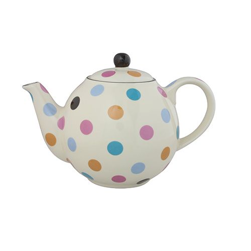 London Pottery 2 Cup Globe Teapot Multicoloured Spots