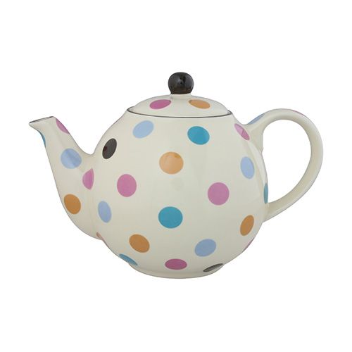 London Pottery 4 Cup Globe Teapot Multicoloured Spots