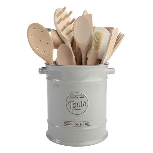 T&G Pride Of Place Large Cooking Tools Jar Cool Grey