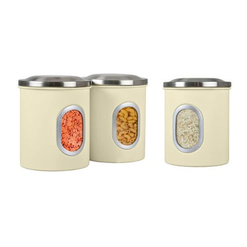 Denby Set Of 3 Canisters Cream