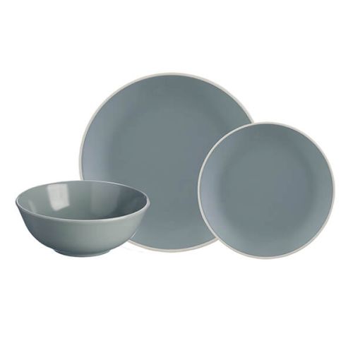 Mason Cash Classic Collection Dinner Plate Set of 12 Piece Grey 