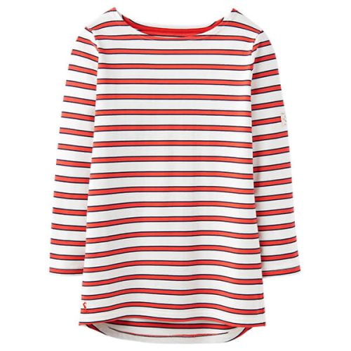 Joules Harbour Cream Navy Red Stripe Jersey Top