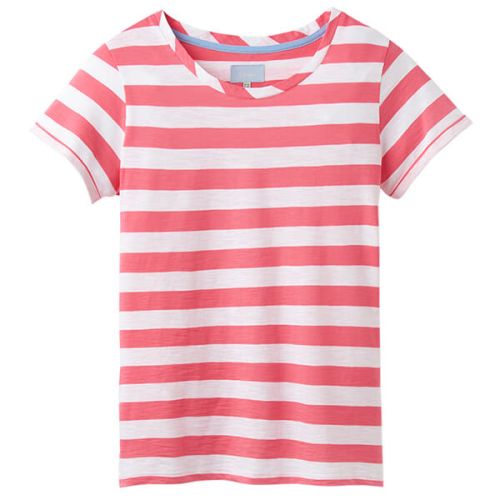 Joules Nessa Stripe Pink White Stripe Lightweight Jersey T-Shirt Size 16
