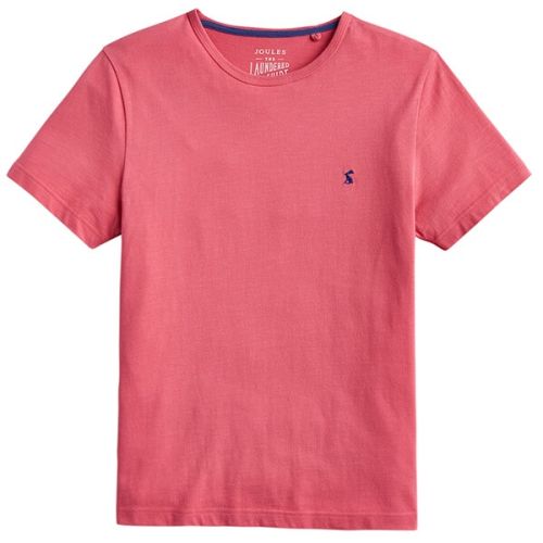 Joules Laundered Light Pink Plain Crew Neck Tee
