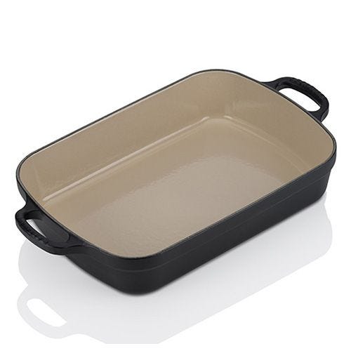 Le Creuset Signature Satin Black Cast Iron 33cm Rectangular Roaster