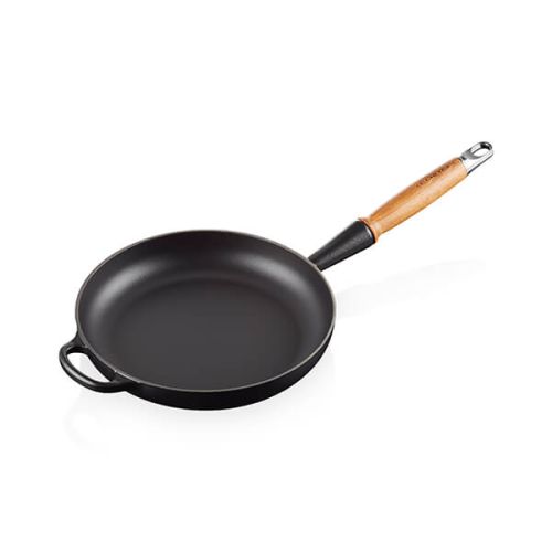 Le Creuset Signature Satin Black Cast Iron 24cm Frying Pan