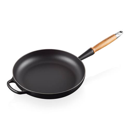 Le Creuset Signature Satin Black Cast Iron 28cm Frying Pan