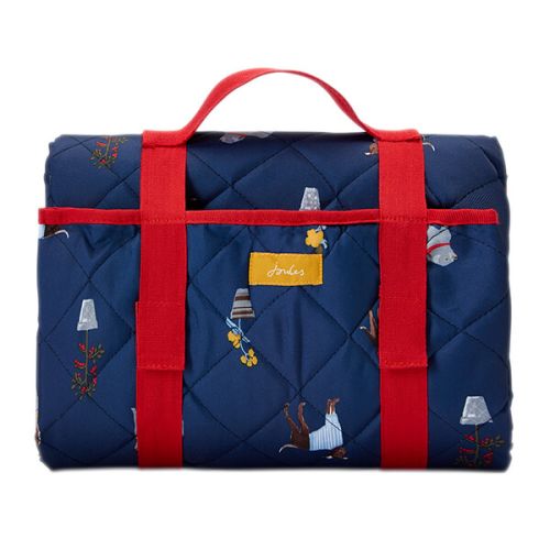 Joules Blue Dogs Water Resistant Fold Up Printed Picnic Rug
