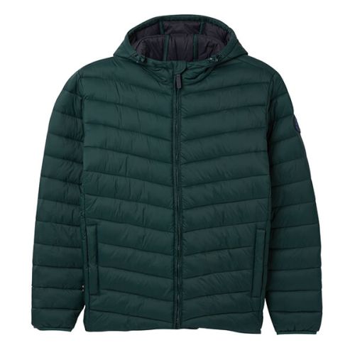 Joules Hooded Go To Dark Deep Emerald Hooded Padded Jacket