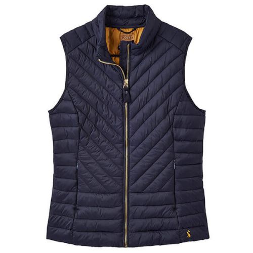 Joules Brindley Marine Navy Chevron Quilted Gilet