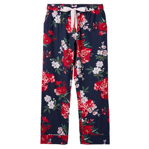 Joules Snooze Navy Floral Woven Pyjama Bottoms