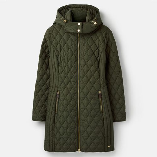Joules Chatham Longline Padded Jacket With Removable Hood