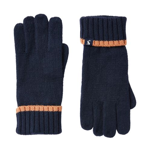 Joules Snowday French Navy Knitted Gloves