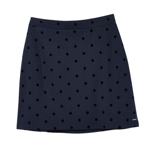 Joules Hatty Navy Spot Pull On A Line Skirt