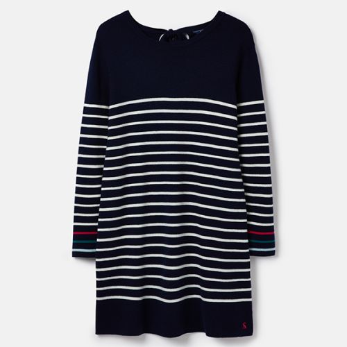Joules Estelle Navy Cream Knitted Long Sleeve Tunic