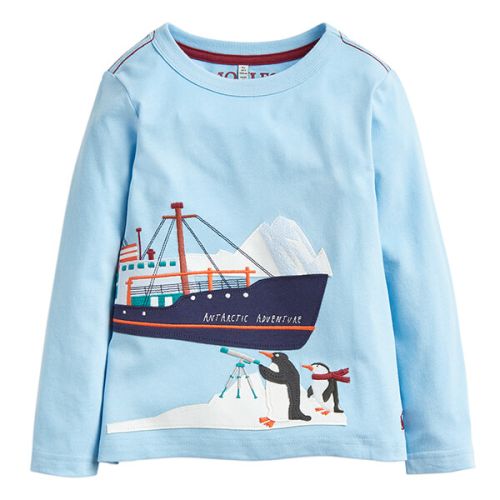 Joules Jack Blue Ship Applique T-Shirt