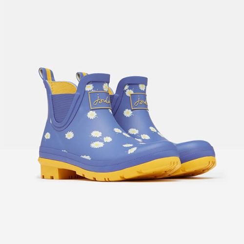 Joules Blue Daisy Wellibob Short Height Printed Wellies