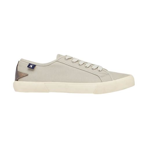 Joules Light Grey Coast Pump Canvas Trainers