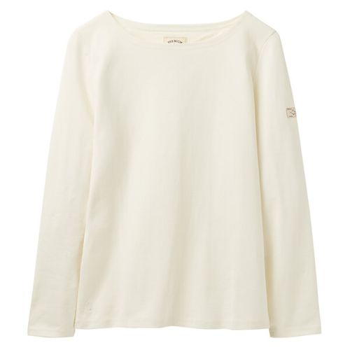 Joules Harbour Solid Cream Long Sleeve Jersey Top