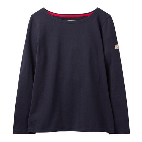 Joules Harbour Solid French Navy Long Sleeve Jersey Top