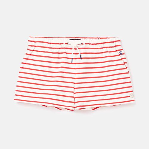 Joules Cream Red Stripe Elle Jersey Stripe Shorts