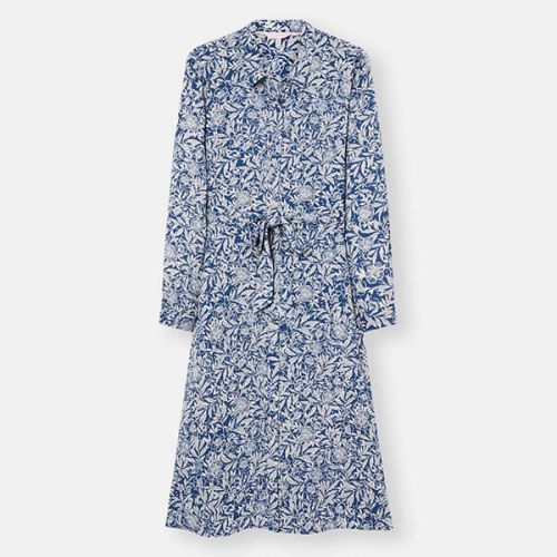 Joules Blue White Floral Aurelie A Line Shirt Dress Size 18