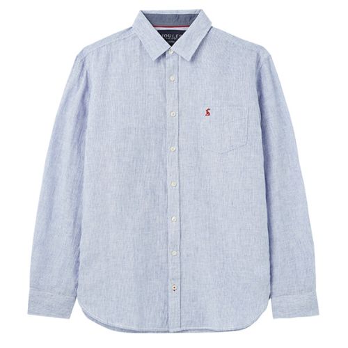 Joules Blue White Stripe Warwick Long Sleeve Classic Fit Shirt