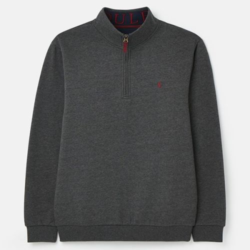 Joules Grey Drayton Clean Quarter Zip Sweatshirt