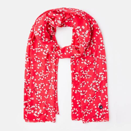 Joules Red Ditsy Conway Rectangle Scarf