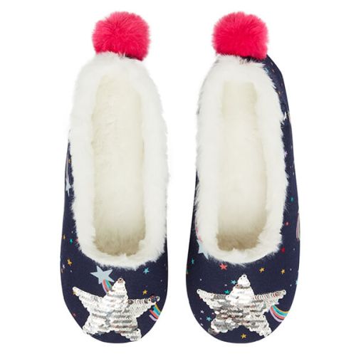 Joules Navy Stars Junior Dreama Padabout Slippers
