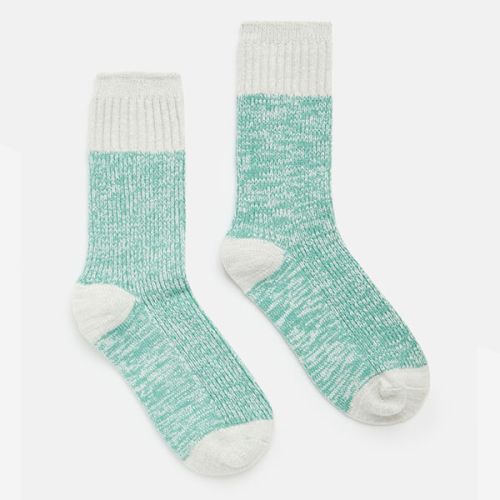 Joules Dusty Turquoise Short Trussel Knitted Socks Size 4-8
