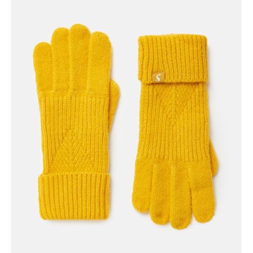 Joules Gold Thurley Knitted Gloves
