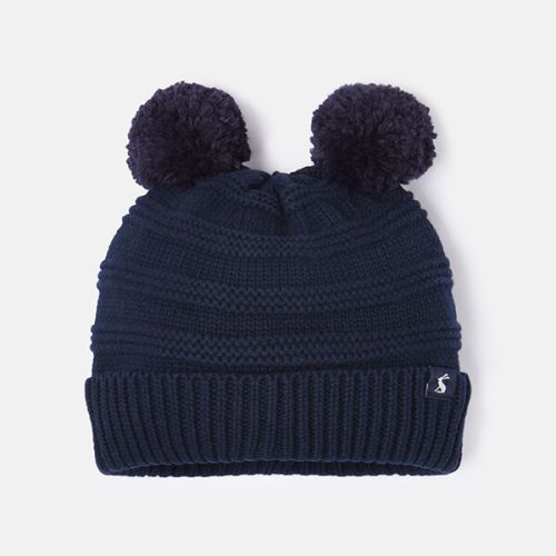 Joules French Navy Pom Pom Knitted Hat