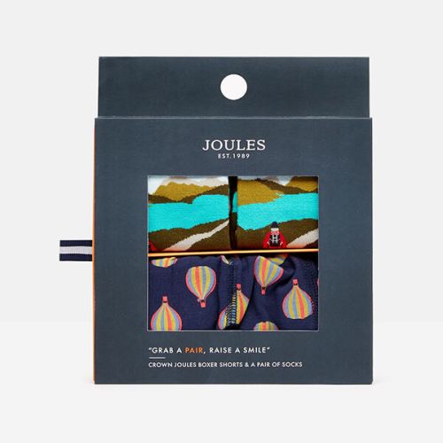 Joules Put a Sock in It Sock And Boxer Shorts Gift Set