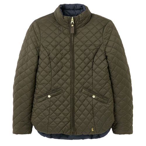 Joules Heritage Green Highgrove Reversible Quilted Jacket